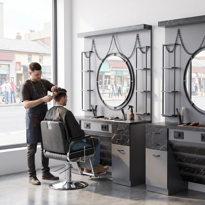 Antracite Grey Barbier Kaptafel