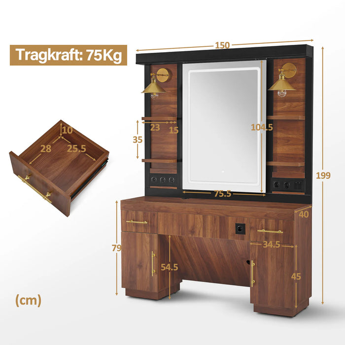 Moderne Kaptafel Bruin