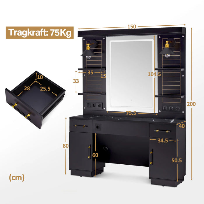 Moderne Kaptafel Zwart