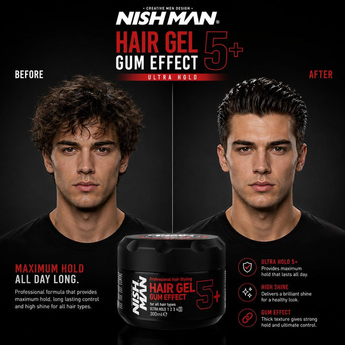 Nishman Hairgel Gum Effect 5+ x12