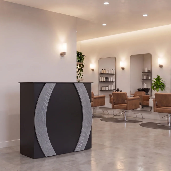 Reception Desk - Balie - Zenith DR007 Black/Silver