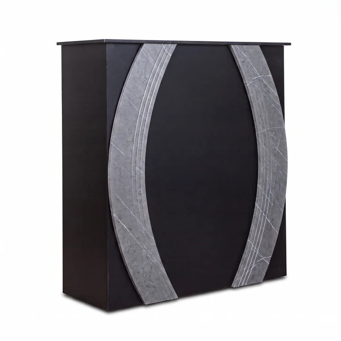 Reception Desk - Balie - Zenith DR007 Black/Silver