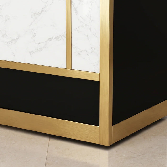 Reception Desk - Balie - Monaco DR008 White/Gold