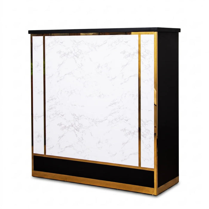 Reception Desk - Balie - Monaco DR008 White/Gold