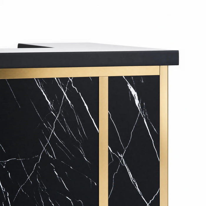 Reception Desk - Balie - Monaco DR008 Black/Gold