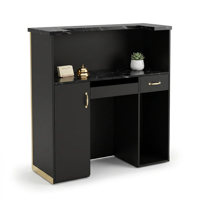 Reception Desk - Balie - Monaco DR008 Black/Gold