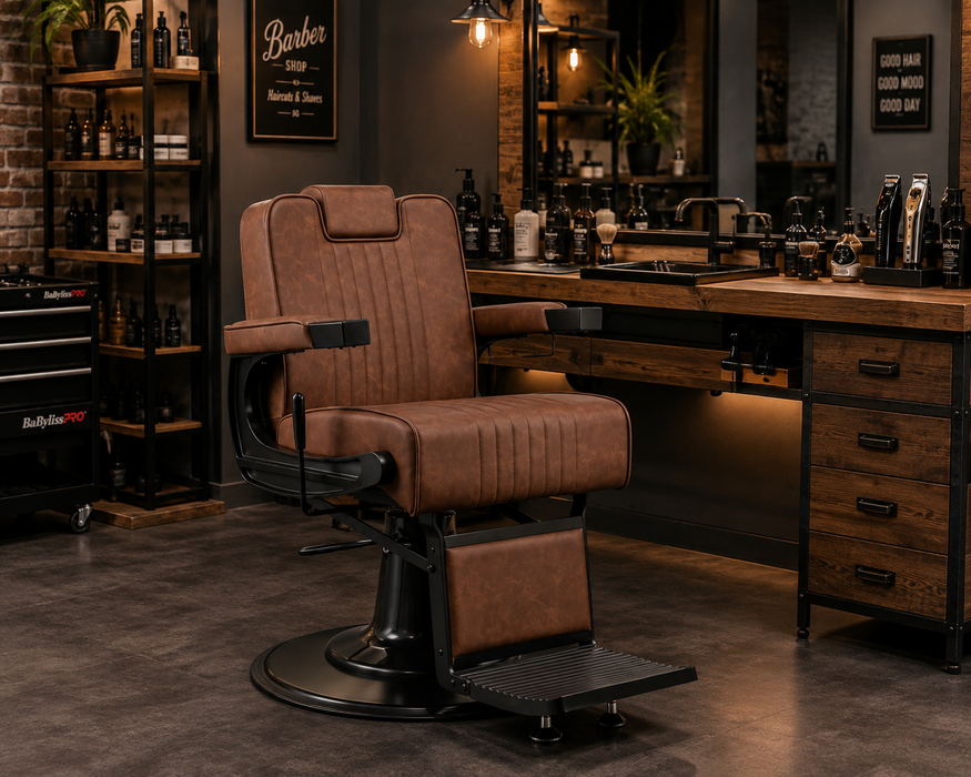 Barber Chair Legend Black / Brown