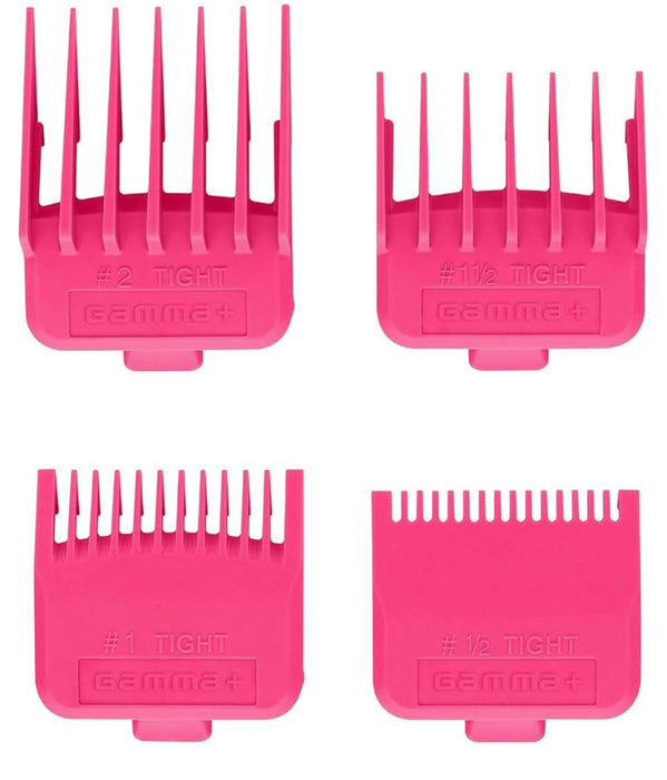 Gamma + Opzetkammenset pink 4 stuks met dubbele magneet