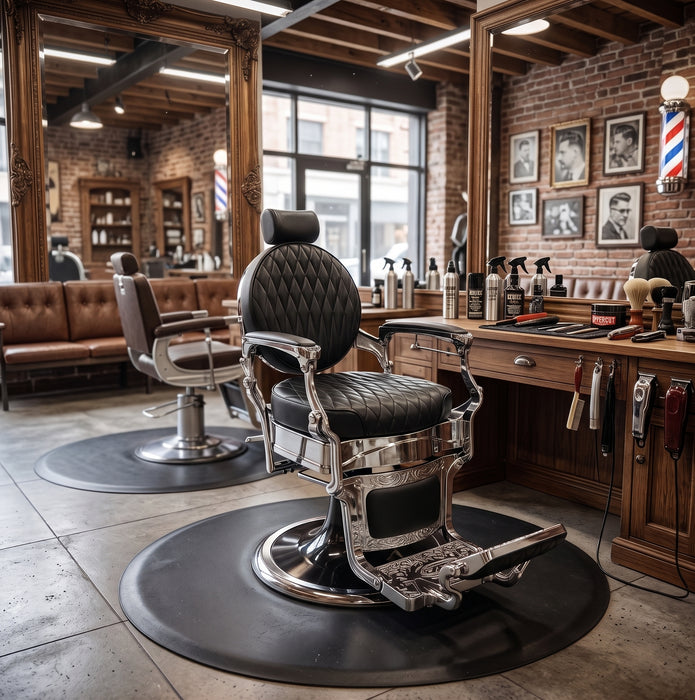 Barber Chair Cavalier - Silver / Black