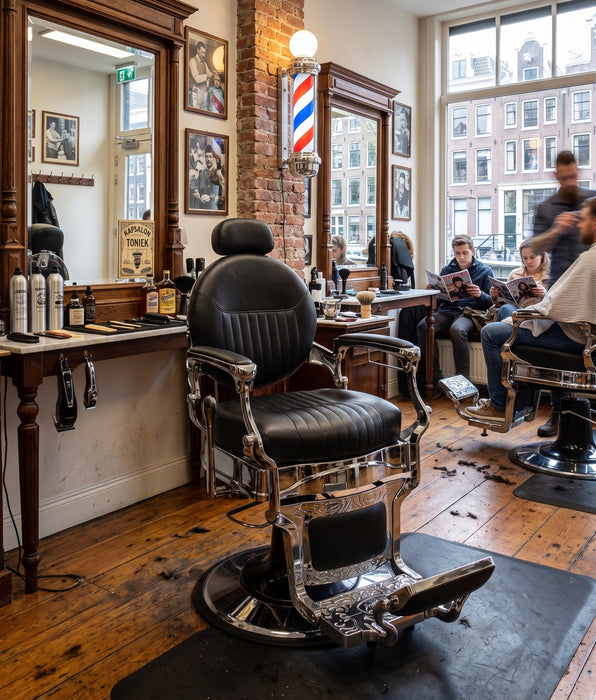 Barber Chair Monarch - Silver / Black