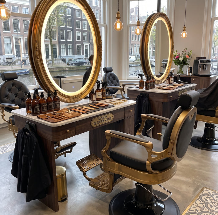 Mirplay Barber Chair Check Gold