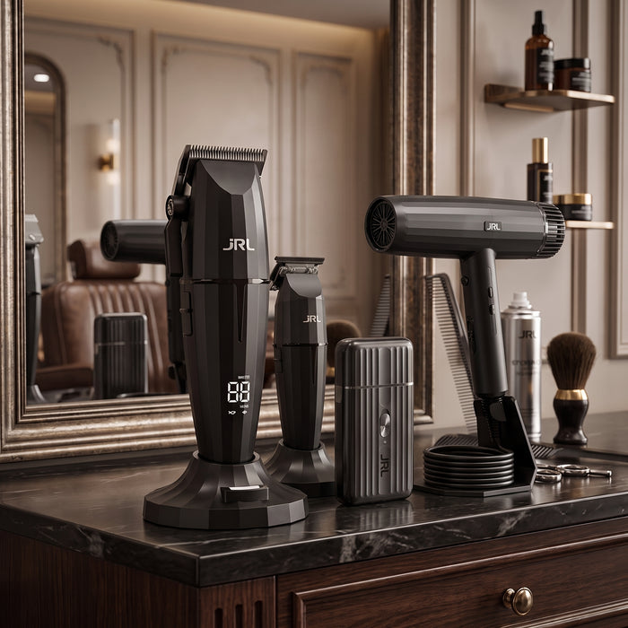 JRL Onyx Combo Set Clipper + Trimmer + Shaver + Forte Pro Fohn