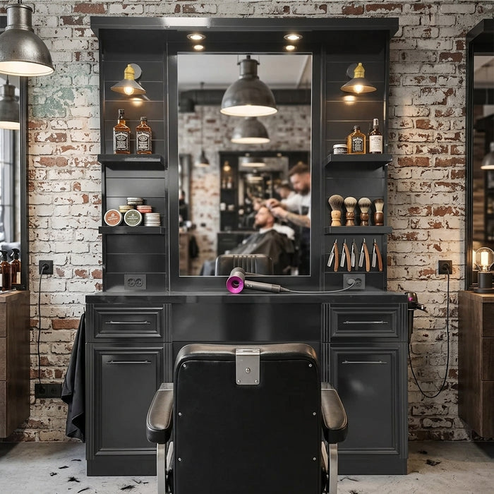Shine Black Barbier Kaptafel