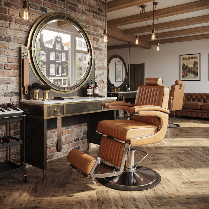 Heren Kappersstoel Vintage Ema