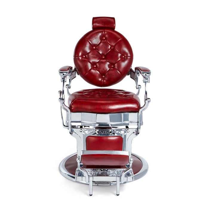 Barber Chair Kirk R Red Silver