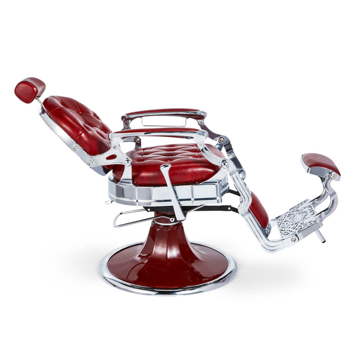 Barber Chair Kirk R Red Silver
