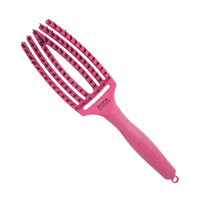 Olivia Garden Fingerbrush Combo Hot Pink M Borstel