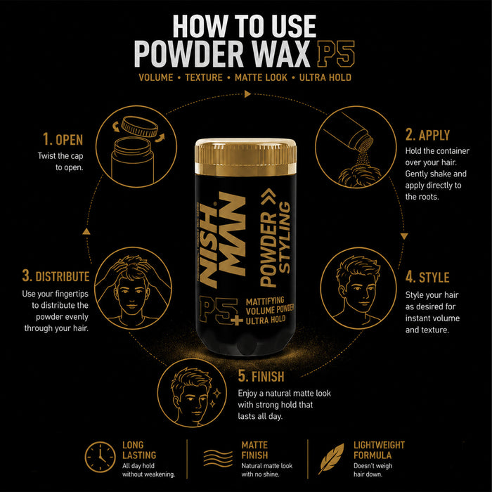 12x Nishman Hair Styling Powder Ultra Hold P5