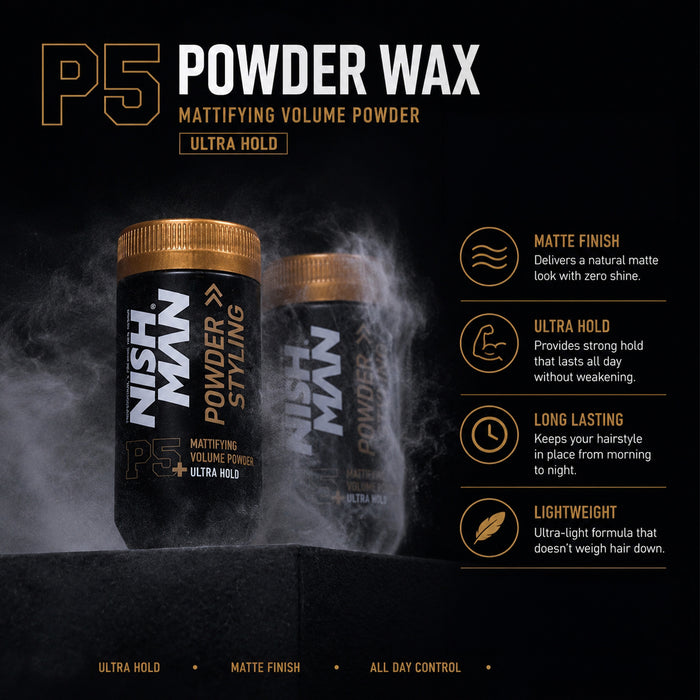 12x Nishman Hair Styling Powder Ultra Hold P5