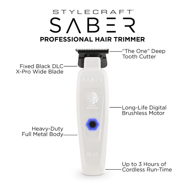 Gamma + Stylecraft Saber 2.0 White Edition Trimmer