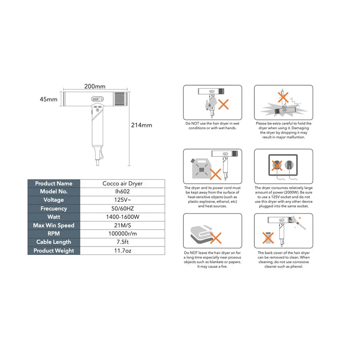 Cocco Ionic Dryer Haardroger