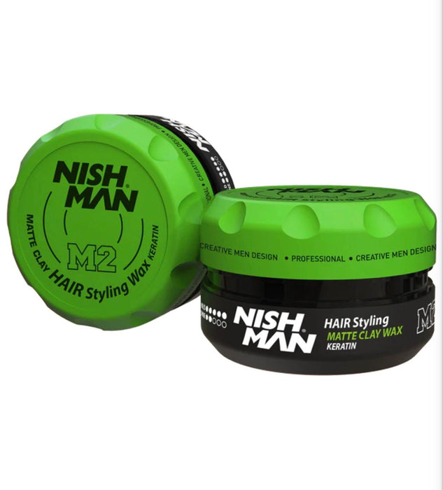 12x Nishman Hair Styling Matte Clay Wax M2