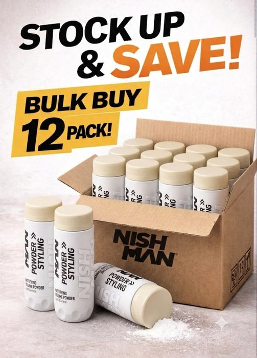 12x Nishman Hair Styling Powder Wax Milky