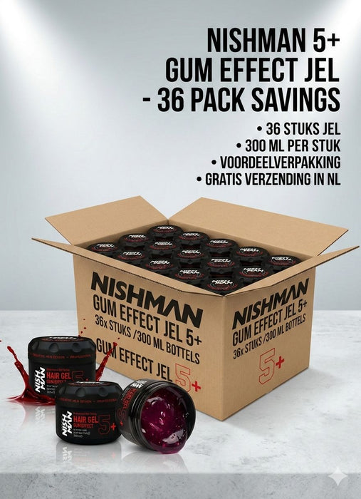 Nishman Hairgel Gum Effect 5+ 300 ml X 36pcs