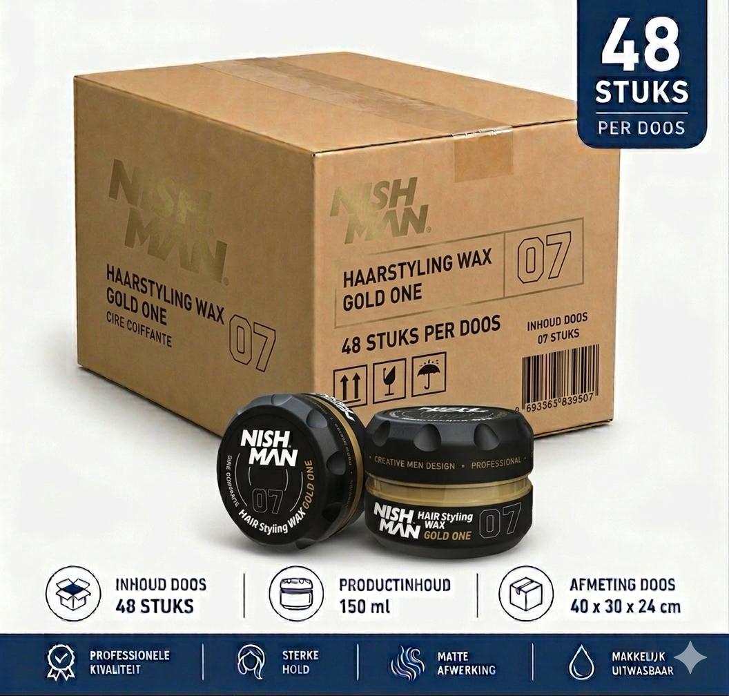 Nishman Hair Styling Wax 07 Gold One 48 stuks — Kappersleverancier