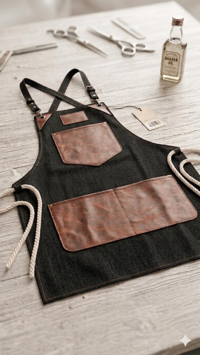 Denim Apron Zwart