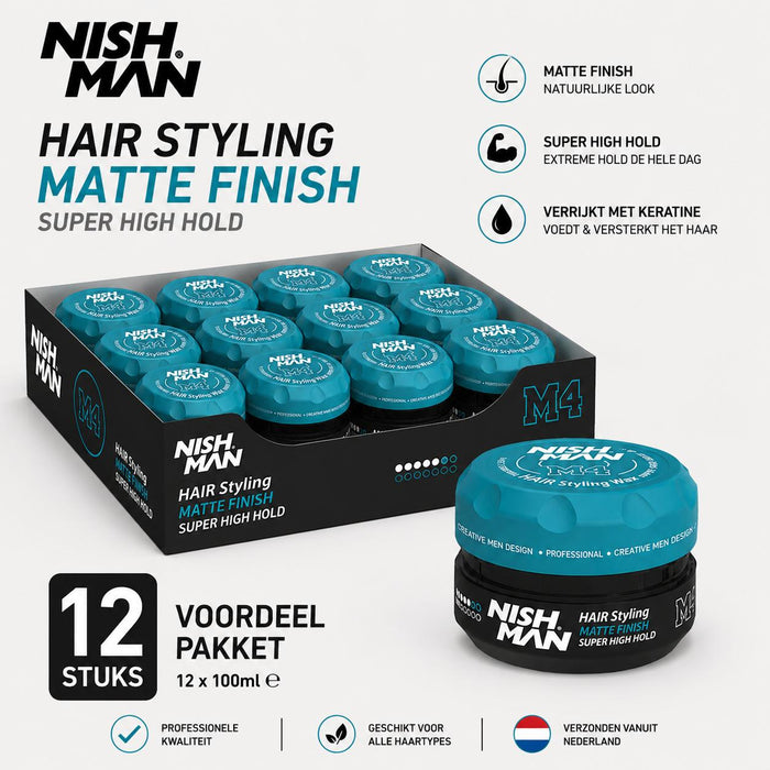 12x Nishman Matte Finish Super High Hold M4