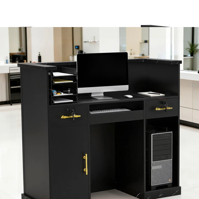 Receptie Balie Zwart Goud 979 120cm