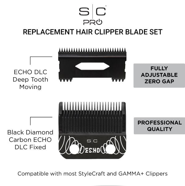 Gamma + Style Craft Clipper Snijblad Echo Blade Set