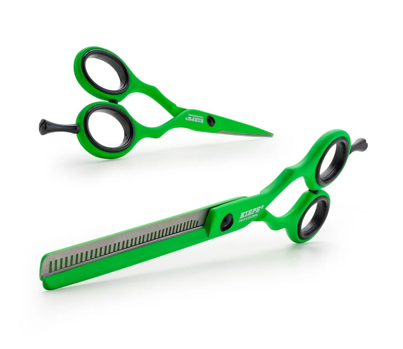 Kiepe Set Professionele Kappersschaar en Effileerschaar Green Tea