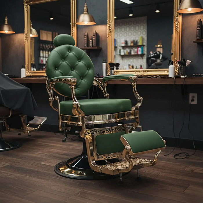 Barber Chair Senior - Gold / Green