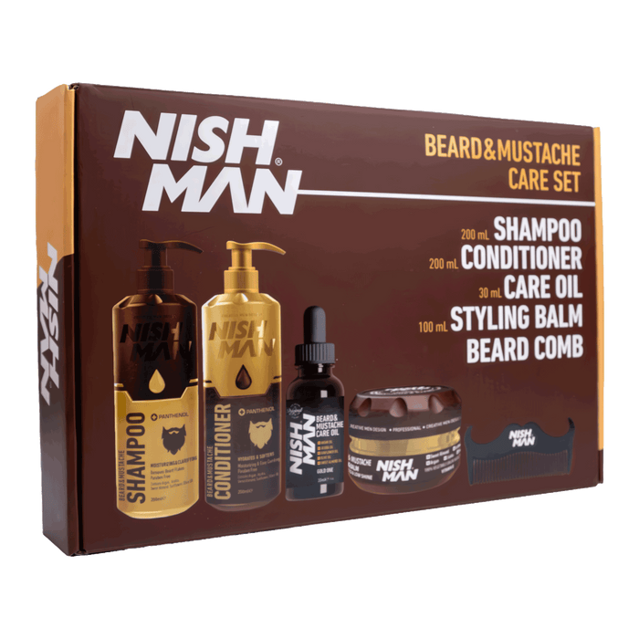 Nishman Beard & Mustache Gift Set Cadeauset Gift