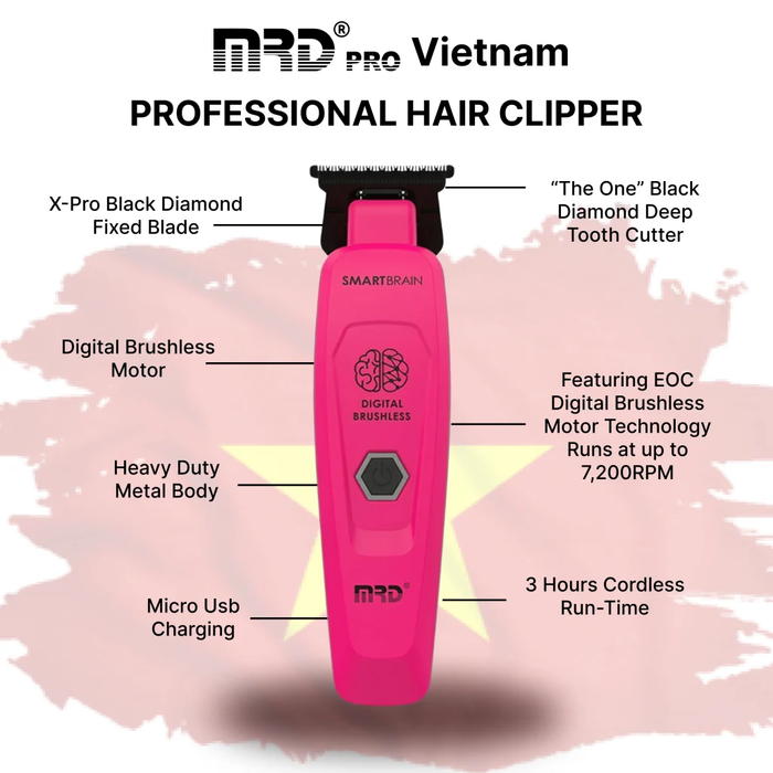 MRD Pro Smart Brain Precision Trimmer Pink