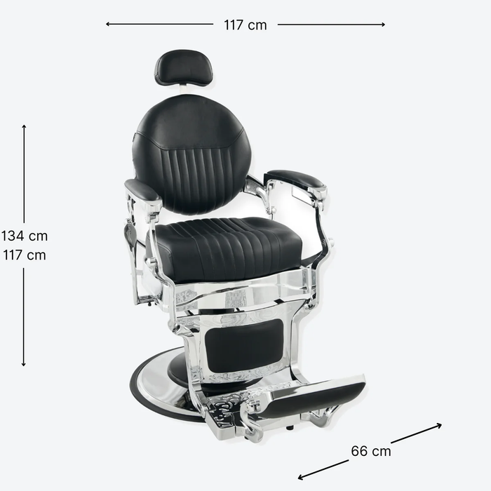Barber Chair Monarch - Silver / Black
