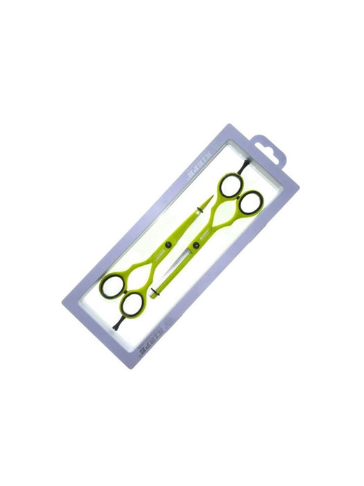 Kiepe Set Professionele Kappersschaar en Effileerschaar Groen