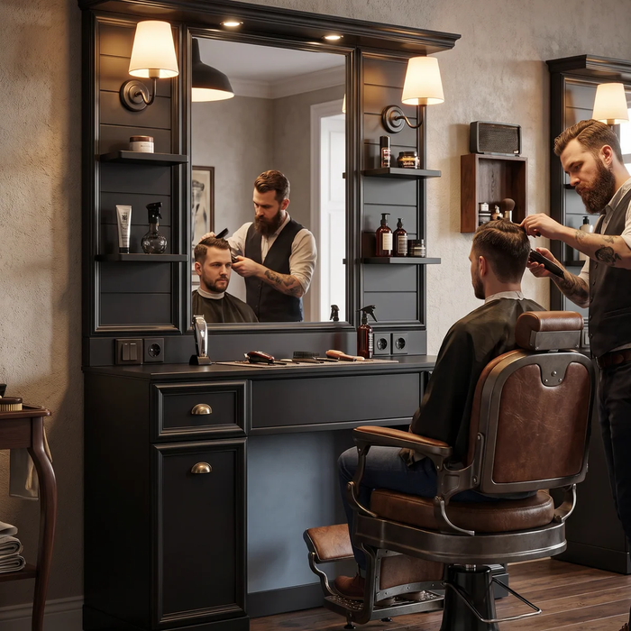 Shine Black Barbier Kaptafel