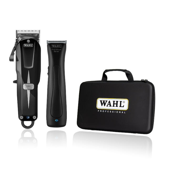 Wahl Combo Cordless Super Taper + Beret Black Stealth - Limited Edition